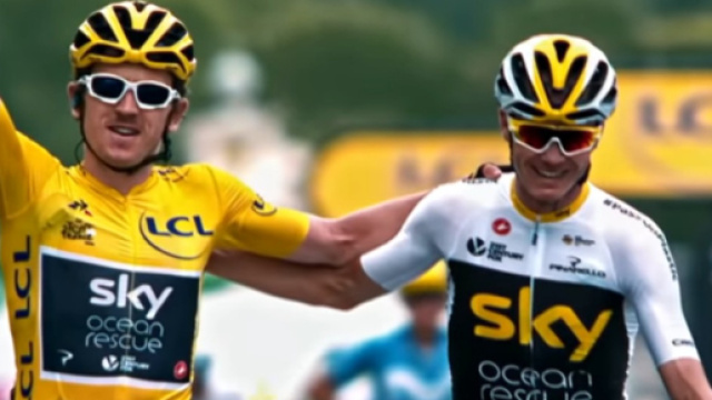 Geraint Thomas e Chris Froome, leader dello squadrone Sky