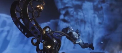 A Guardian riding the Dawning Cheer. [Image source: xHOUNDISHx/YouTube]