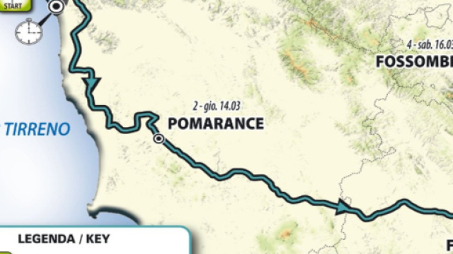 La Tirreno Adriatico 2019 partir&agrave; dalla Toscana