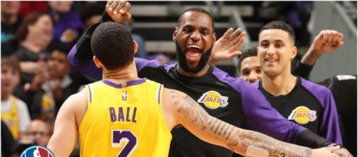 The Lakers' LeBron James and Lonzo Ball achieved some NBA history on December 15. - [ESPN / YouTube screencap]