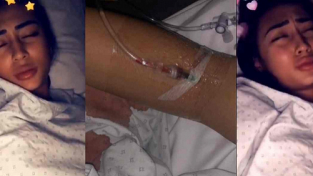 Astrid Nelsia souffre d'une m&eacute;ningite et raconte son calvaire en larmes depuis son lit d'h&ocirc;pital.