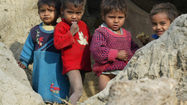 Bambini indiani in una foto d'archivio