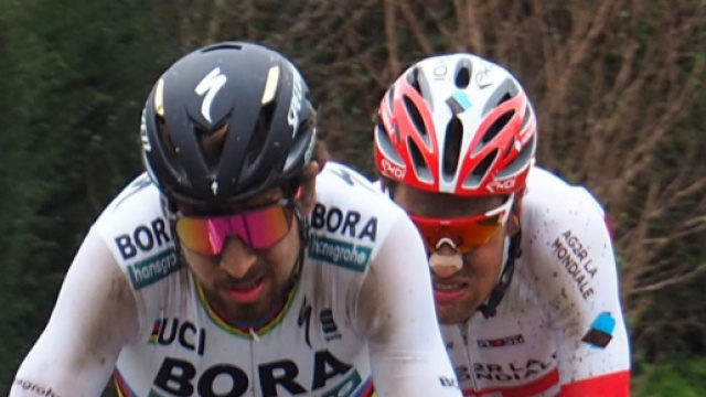 Peter Sagan impegnato alla Parigi Roubaix