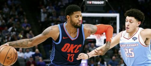 Paul George scored 47 points in a Thunder win on Wednesday (Dec. 19). [Image via NBA/YouTube screencap]