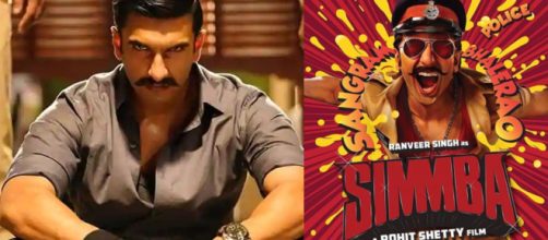 Ranveer Singh in Simmba. Photo-( Image credit- screen shot-Times news/Youtube.com)