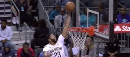 Anthony Davis' big double-double led the Pelicans to victory over the Hornets on December 2. - [NBA / YouTube screencap]