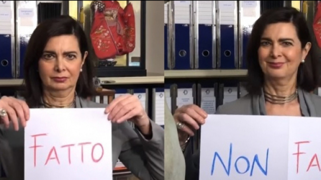 Boldrini protagonista di un video sulla sua pagina Facebook (Ph.Facebook)