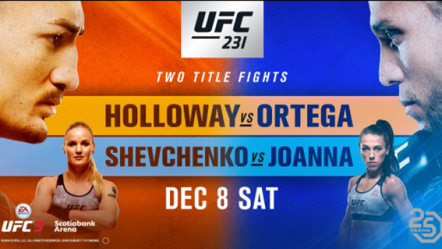 UFC 231: Holloway vs Ortega a Toronto