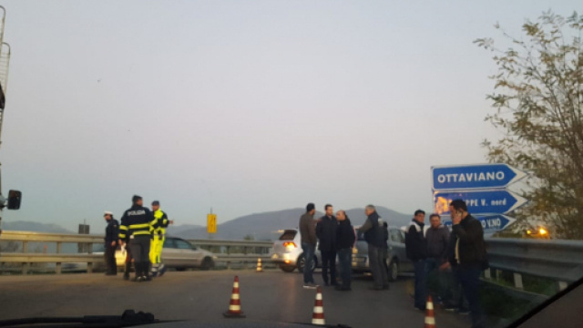 Incidente sulla statale 268 all'altezza di Ottaviano: paura e feriti, traffico in tilt