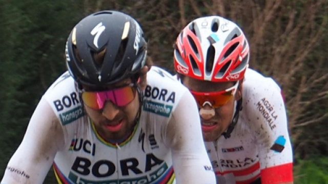 Peter Sagan impegnato alla Parigi Roubaix