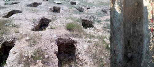 Necr&oacute;polis visigoda de Vic&aacute;lvaro antes de su destrucci&oacute;n (Fotograf&iacute;a de Enrique Hern&aacute;ndez).
