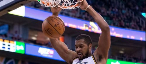 Derrick Favors helped the Jazz beat the Rockets, 118-91. - [NBA / YouTube screencap]