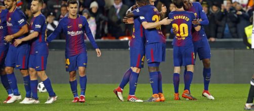 Los jugadores del FC Barcelona celebran el pase a la final de Copa del Rey | Foto: FC Barcelona