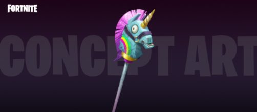 An upcoming Llama Unicorn Pickaxe in 'Fortnite' - (Image Credit: YouTube/Ali-A screencap)
