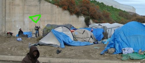 The arrow illustrates Banksy but we can all see the folly and squalor