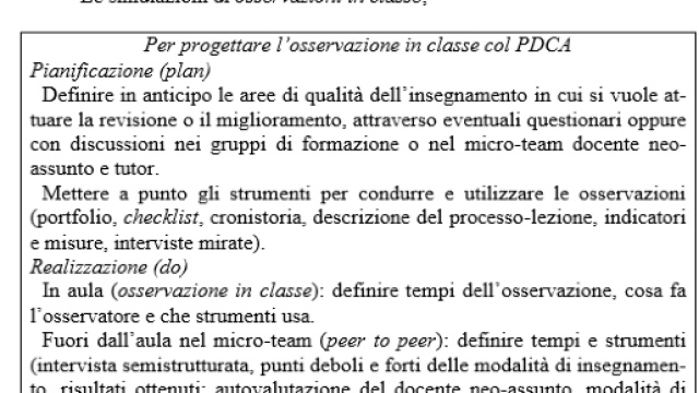 come progettare l'attivit&agrave; di osservazione in classe