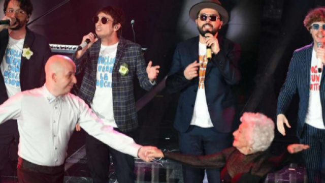 Lo Stato Sociale con la ballerina 84enne