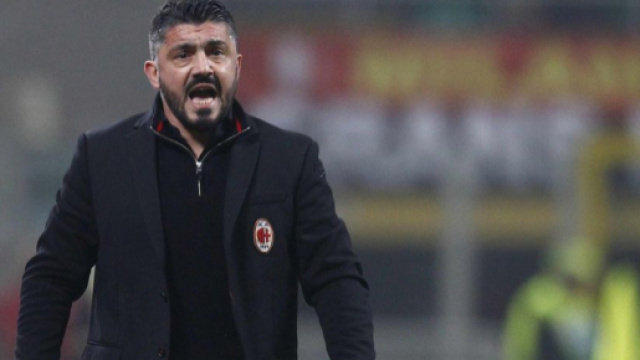 Gattuso durante una partita del Milan