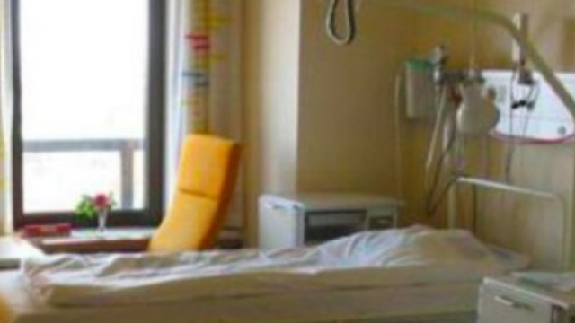 La camera da letto di un ospedale italiano