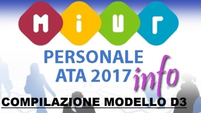 ATA, Modello D3: ecco quando si potranno scegliere le 30 scuole