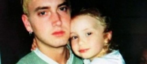 Eminem com Hailie, quando era crian&ccedil;a