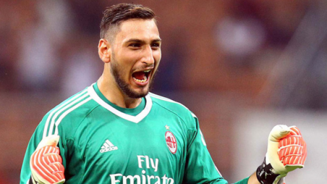 Gigio Donnarumma esultanza rossonera