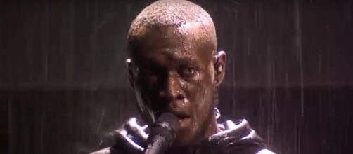 Stormzy had a surge of questions and critique for Theresa May in his Brit awards performance, Image cap Stormzy/YouTube