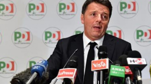 Matteo Renzi alla conferenza stampa del 5 marzo 2018