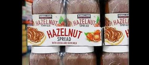 Costco has its own brand of hazelnut spread. - [Image: RandomTopicsWithHumor / YouTube screenshot]