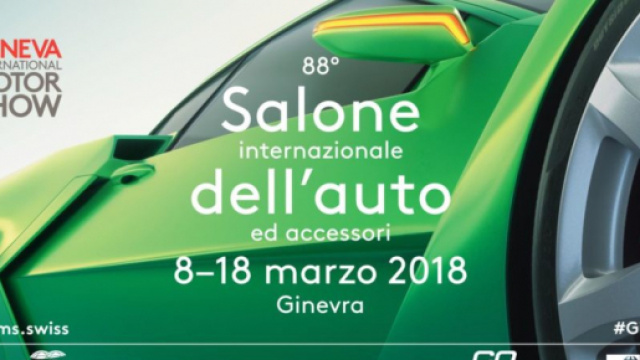 La locandina ufficiale del Salone internazionale dell'auto di Ginevra 2018.