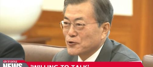 Moon says North willing for talks with USA. Photo-Image credit Airana news-Youtube.com