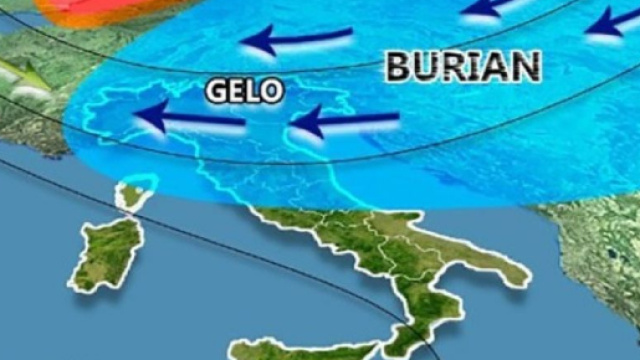 Il Burian porter&agrave; gelo e neve in Italia