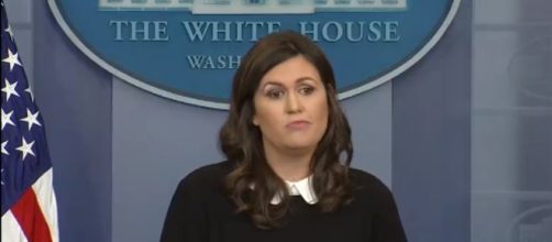 Sarah Huckabee Sanders at the White House, via Twitter
