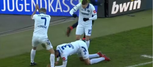 Gordon (3) celebrating his goal - YouTube/Sportdude