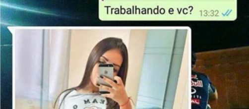 Garota tenta passar a perna no Whatsapp e vira piada com as fotos