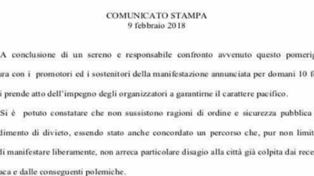 Comunicato Stampa Prefettura di Macerata