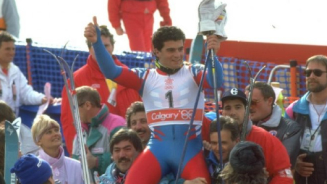 Alberto Tomba, due titoli olimpici a Calgary 1988