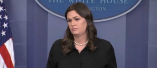 Sarah Sanders at the White House, via Twitter