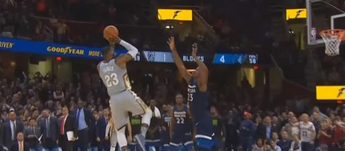 LeBron hits the buzzer-beater over Jimmy Butler. - [CliveNBAParody / YouTube screencap]