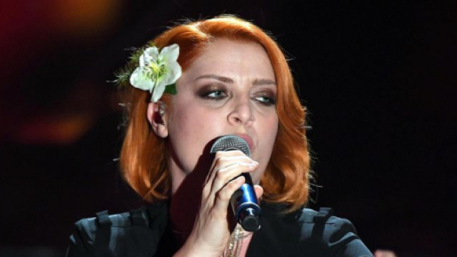 Sanremo 2018, Noemi durante l'esibizione al Festival