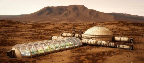 A group of volunteers rehearses in the desert to live on Mars (Wikipedia)