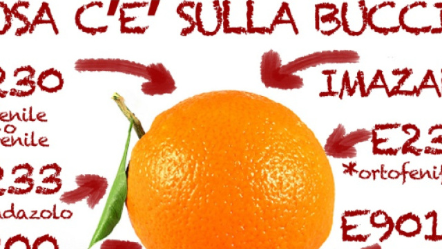 Funghicidi tossici e cere sintetiche sulla buccia di arance, limoni e mandarini