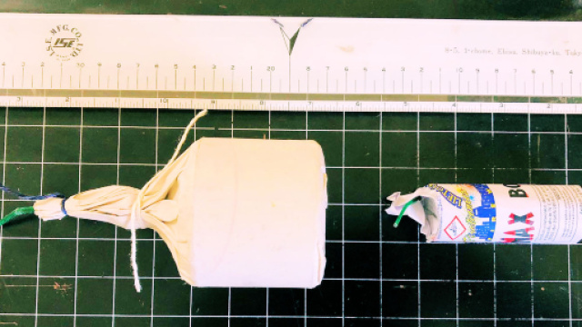 La "cipolla" esplosiva sequestrata dai Carabinieri.