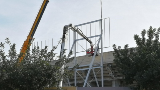 Lavori in corso allo Stadio Comunale "Ezio Scida"
