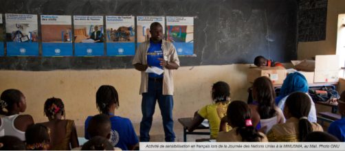 Divulgaci&oacute;n del Franc&eacute;s en Minusma, Mali (Foto cortes&iacute;a ONU).