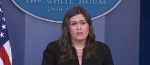Sarah Huckabee Sanders at White House, via Twitter