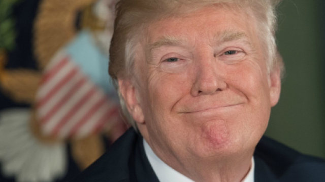 In alto, il presidente degli Stati Uniti Donald Trump