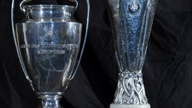 Le coppe della Champions League e dell'Europa League - spaziocalcio.it