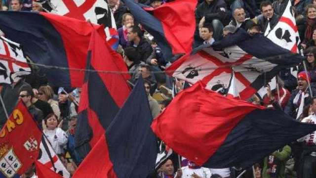 Tifosi del Cagliari allo stadio
