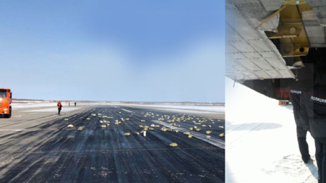 Un vecchio Antonov perde milioni di euro in oro e argento